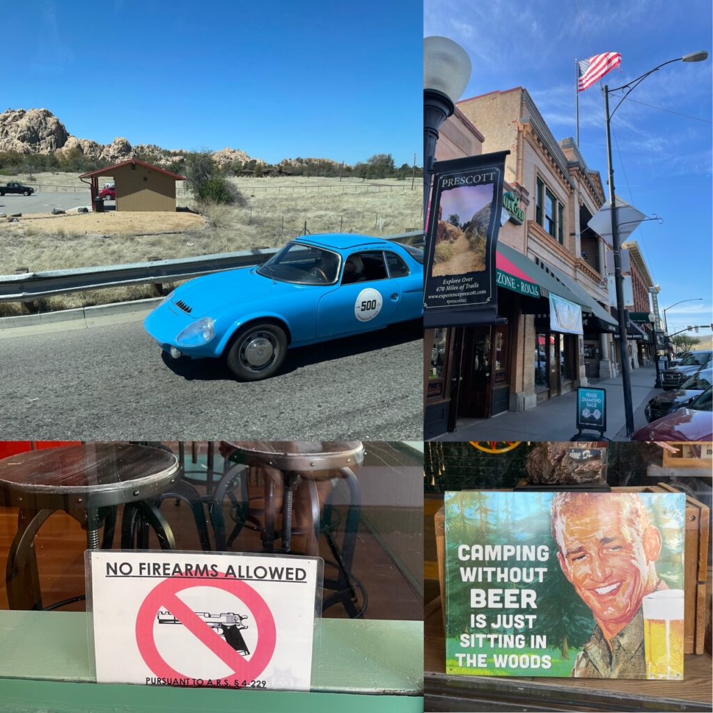 Das ist Arizona: Prärie, berühmte Straßen wie Route 66, Kleinstädte wie Prescott mit Saloons und Bars